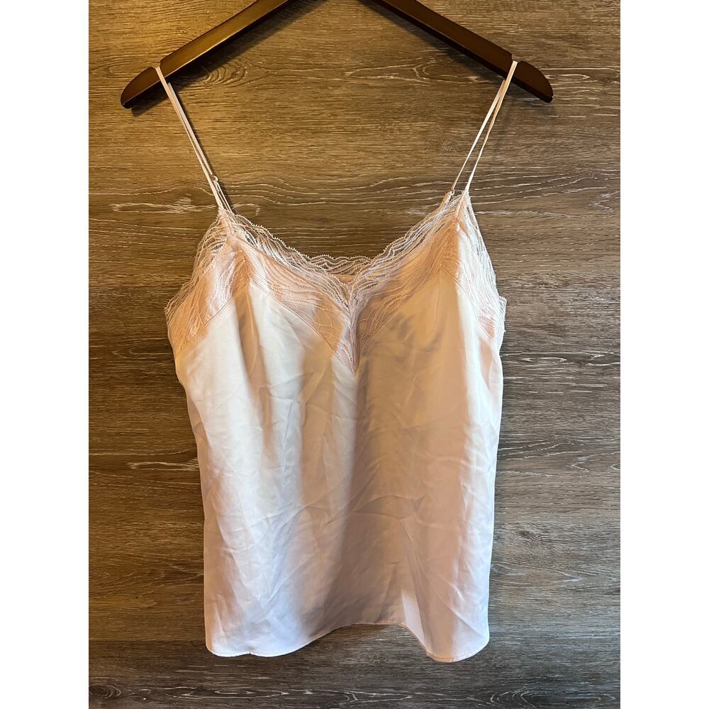 Express cami size Large slip rose lace strap y2k